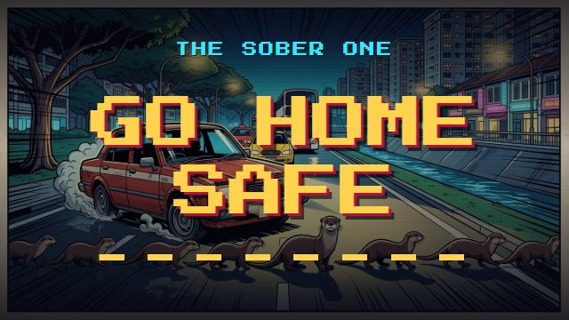 Cover art for the track Go Home Safe, in the game's inked arcade comic style