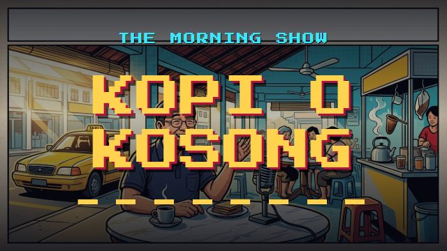 Cover art for the track Kopi O Kosong, in the game's inked arcade comic style
